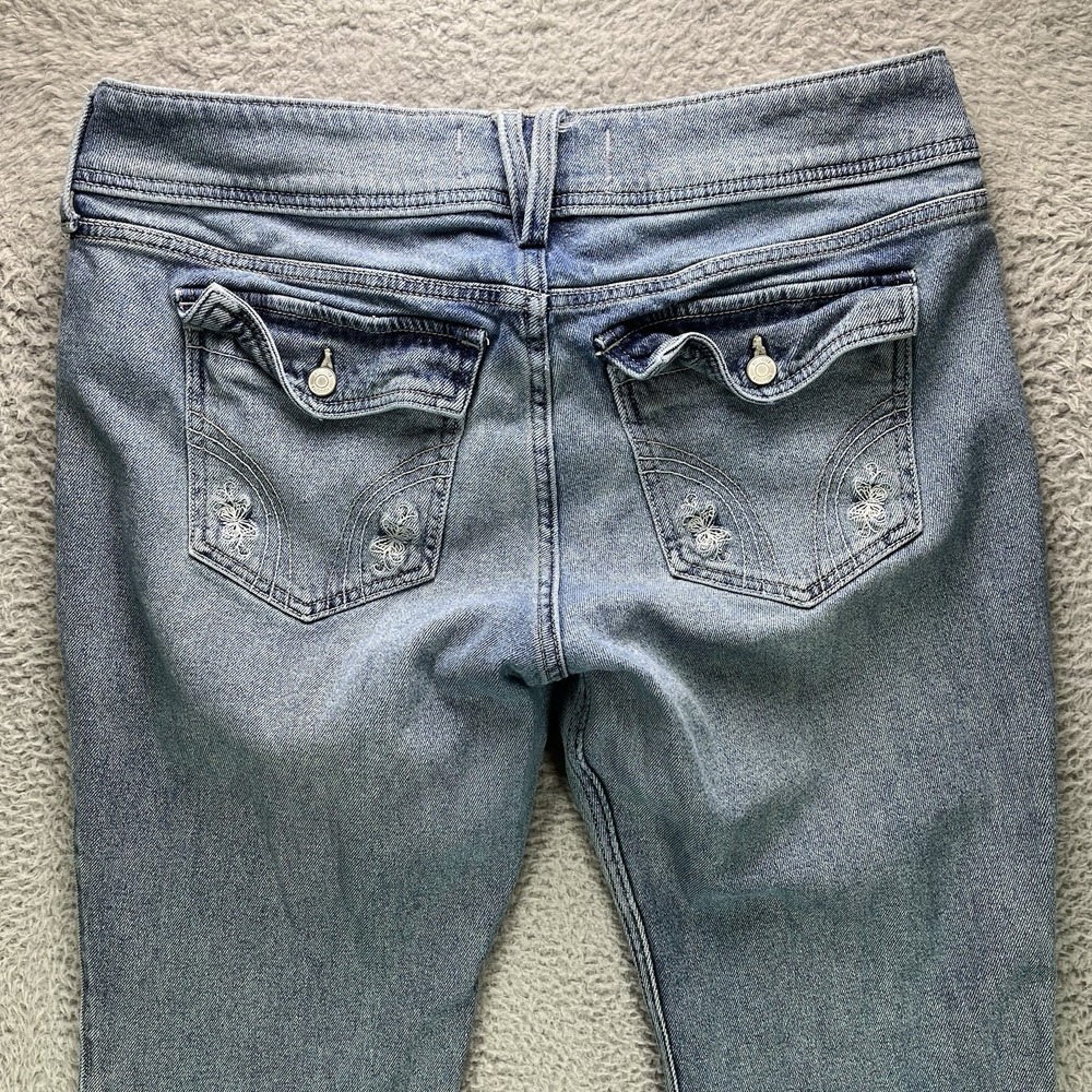 Hollister Low Rise Boot Jeans Womens Size 12 Blue Bootcut Stretch Denim 31x30 - Picture 3 of 15